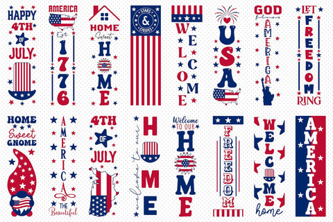 4th of July Porch Sign SVG Bundle SVG CraftLabSVG 