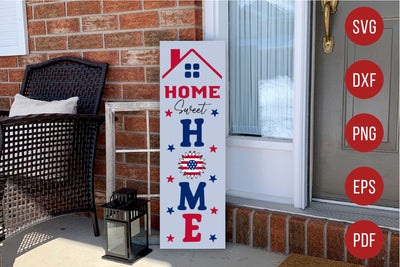 4th of July Porch Sign SVG | Home Sweet Home SVG CraftLabSVG 