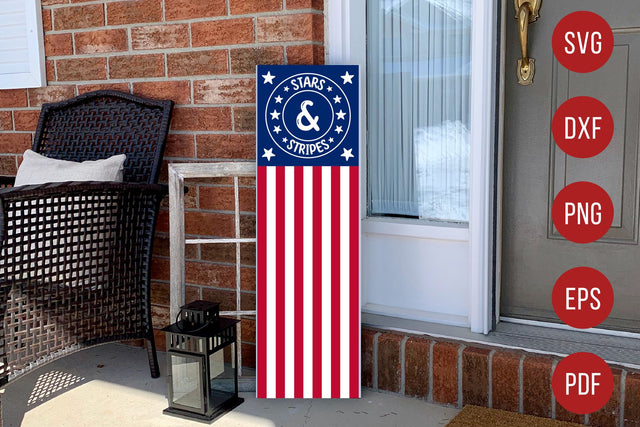 4th of July Porch Sign SVG, Stars & Stripes SVG SVG CraftLabSVG 
