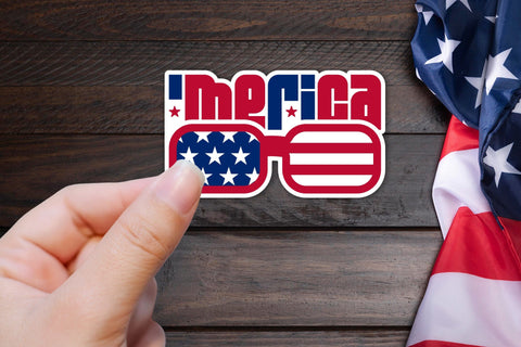 4th of July Printable Sticker | Merica PNG Sublimation CraftLabSVG 