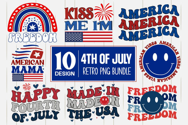 4th Of July Retro png Bundle Sublimation designmaster24 