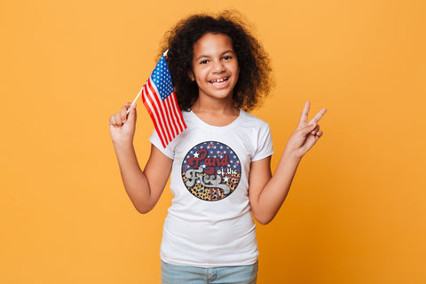 4th of July Retro Sublimation | Land of the Free PNG Sublimation CraftLabSVG 