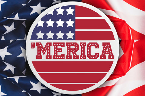 4th of July Round Sign SVG Bundle SVG DESIGNS DARK 