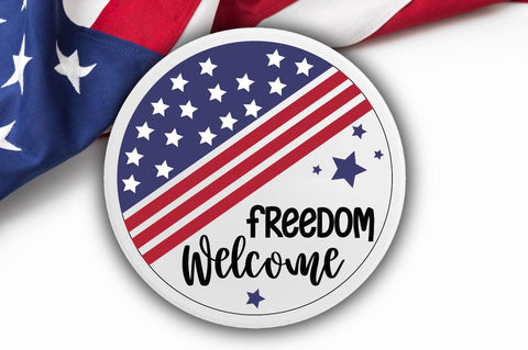 4th of July Round Sign SVG Bundle SVG DESIGNS DARK 