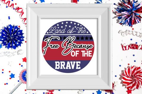 4th of July Round Sign SVG Bundle SVG DESIGNS DARK 