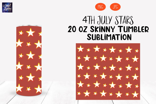 4th of July Skinny Tumbler | Patriotic Skinny Tumbler Wrap Sublimation Angel Lynne Designs 