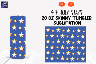 4th of July Skinny Tumbler | Patriotic Skinny Tumbler Wrap Sublimation Angel Lynne Designs 
