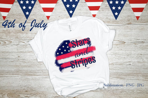 4th of July, Stars and Stripes patriotic quote, sublimation Sublimation LuckyTurtleArt 