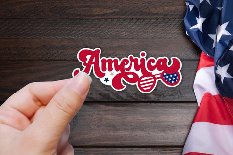 4th of July Sticker - America PNG Sublimation CraftLabSVG 