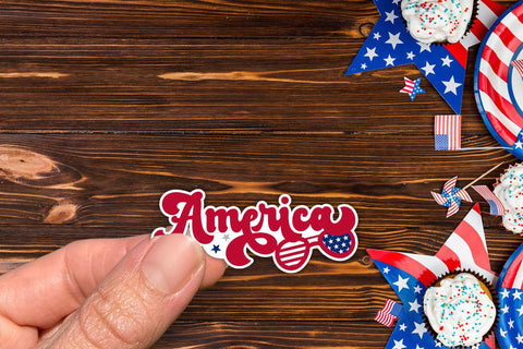 4th of July Sticker - America PNG Sublimation CraftLabSVG 