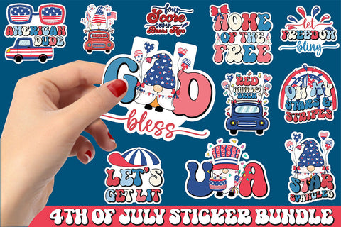 4th of July Sticker Bundle Sublimation Rupkotha 