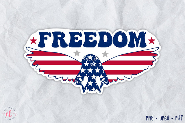 4th of July Sticker | Freedom PNG Sublimation CraftLabSVG 