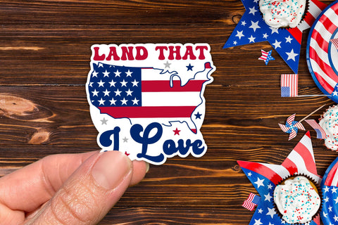 4th of July Sticker - Land That I Love Sublimation CraftLabSVG 