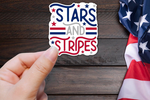 4th of July Sticker | Stars and Stripes Sublimation CraftLabSVG 