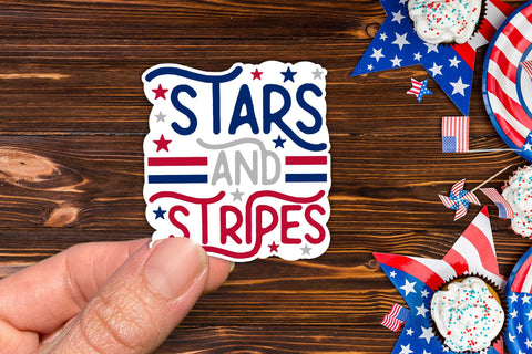 4th of July Sticker | Stars and Stripes Sublimation CraftLabSVG 