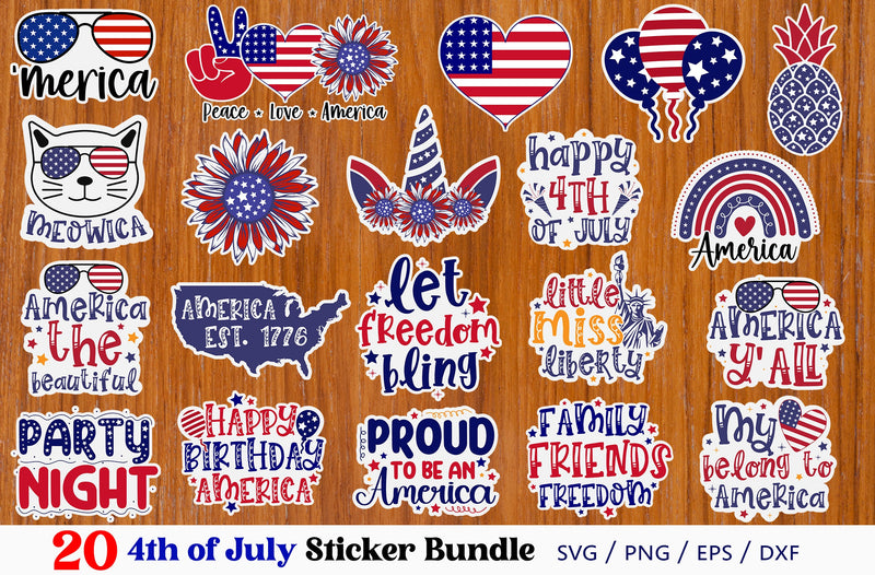 4th of July Sticker SVG Bundle SVG MD mominul islam 