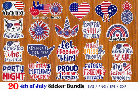 4th of July Sticker SVG Bundle SVG MD mominul islam 