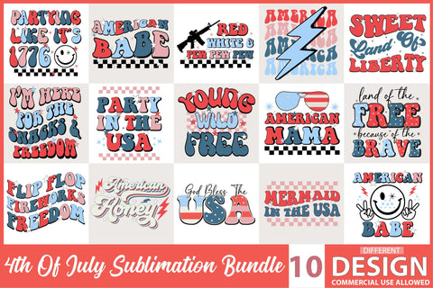 4th Of July Sublimation Bundle Sublimation Creativeart88 
