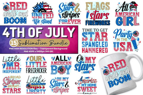 4th of July Sublimation Bundle Sublimation Regulrcrative 