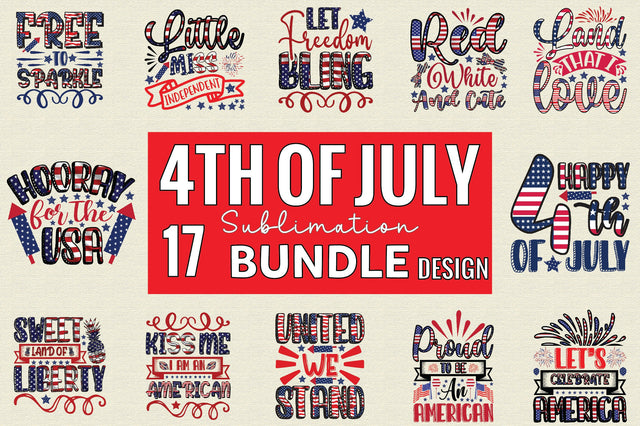 4th of July Sublimation Bundle Sublimation SVGArt 