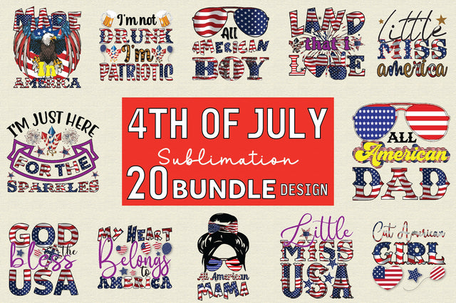 4th of July Sublimation Bundle Sublimation SVGArt 