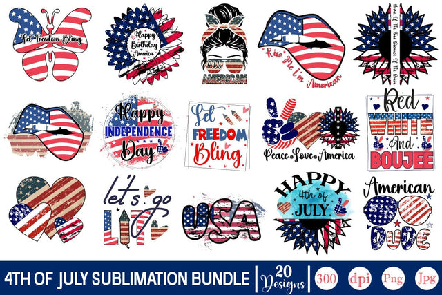 4th of July Sublimation Bundle Sublimation SVGs,Quotes and Sayings,Food & Drink,On Sale, Print & Cut Sublimation DesignPlante 503 