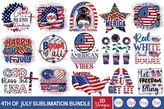 4th of July Sublimation Bundle Sublimation SVGs,Quotes and Sayings,Food & Drink,On Sale, Print & Cut Sublimation DesignPlante 503 