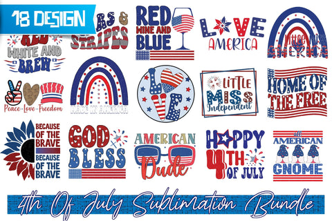 4th Of July Sublimation Bundle Vol-5 Sublimation Creativeart88 