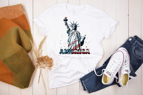 4th of July Sublimation Design - America PNG Sublimation CraftLabSVG 