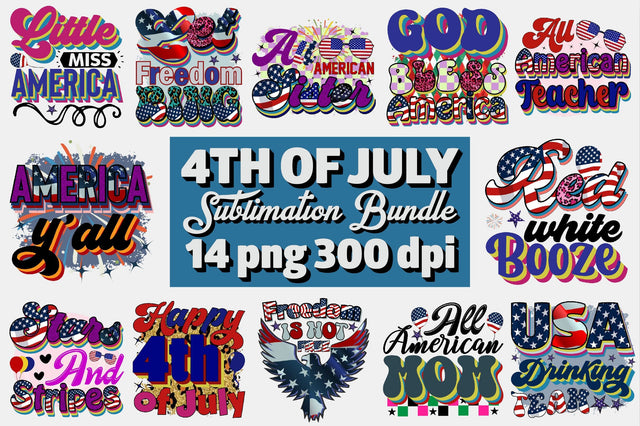 4th of July Sublimation Design Bundle Sublimation SVGArt 