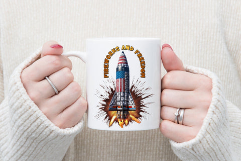 4th of July Sublimation Design - Fireworks and Freedom Sublimation CraftLabSVG 