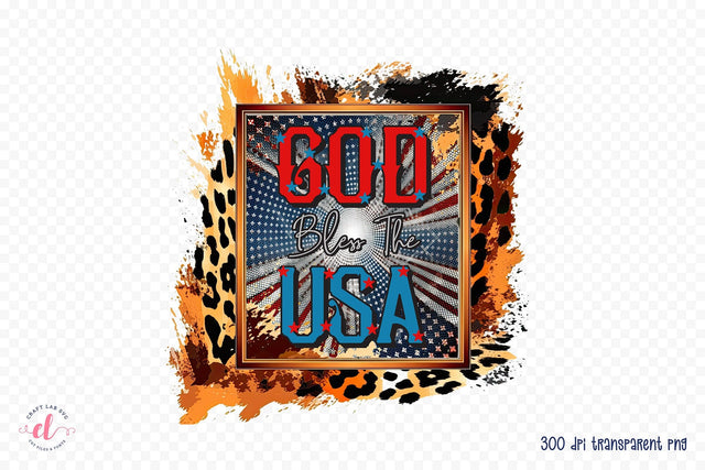4th of July Sublimation Design - God Bless the USA Sublimation CraftLabSVG 