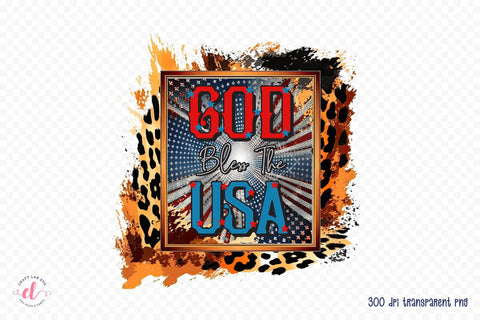 4th of July Sublimation Design - God Bless the USA Sublimation CraftLabSVG 