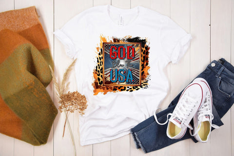 4th of July Sublimation Design - God Bless the USA Sublimation CraftLabSVG 