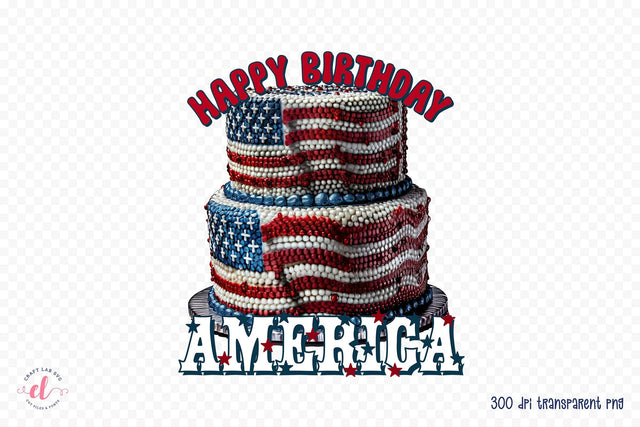 4th of July Sublimation Design | Happy Birthday America Sublimation CraftLabSVG 