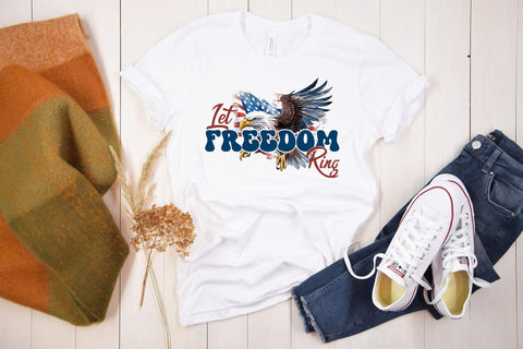 4th of July Sublimation Design | Let Freedom Ring Sublimation CraftLabSVG 