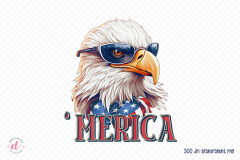 4th of July Sublimation Design - Merica PNG Sublimation CraftLabSVG 