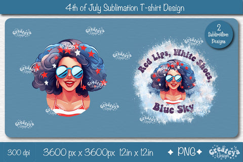 4th of July Sublimation Design| Patriotic USA Sublimation PNG Sublimation Createya Design 