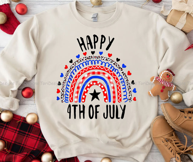 4th of July Sublimation Design, Rainbow png, Summer png designs, Memorial Day Sublimation, 4th of July Shirt Design, Digital Download Sublimation ToriDesigns 