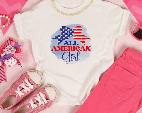 4th Of July Sublimation Designs For Girls, 6 Independence Day PNG Files For Kids, Star Spangled Cutie PNG, Made In America PNG, Little Miss Independent PNG, All American Girl PNG Sublimation HappyDesignStudio 