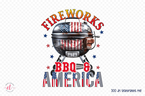 4th of July Sublimation, Fireworks BBQ & America Sublimation CraftLabSVG 