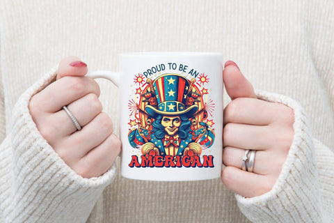 4th of July Sublimation, Proud to Be an American PNG Sublimation CraftLabSVG 