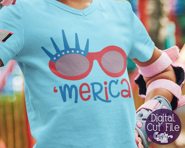 4th of July - Sunglasses - Merica - American Flag Svg - Statue Of Liberty SVG Crafty Mama Studios 