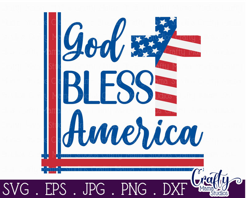 4th of July Svg, America Farmhouse Sign, God Bless America - So Fontsy