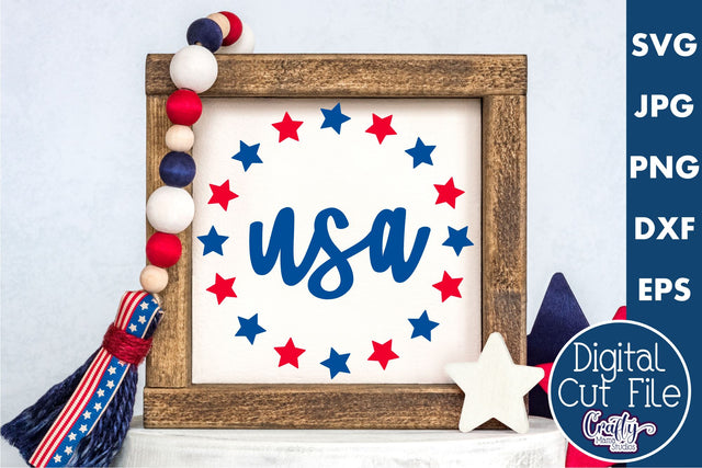 4th of July Svg, America Farmhouse Sign, USA Tiered Tray Svg SVG Crafty Mama Studios 