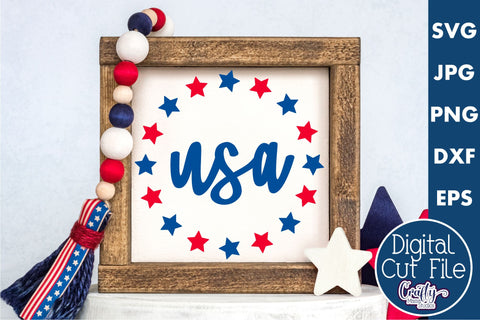 4th of July Svg, America Farmhouse Sign, USA Tiered Tray Svg SVG Crafty Mama Studios 