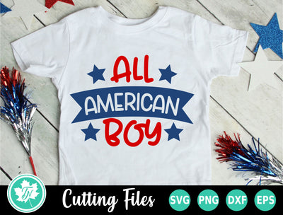 4th of July SVG | America SVG | All American Boy SVG SVG TrueNorthImagesCA 