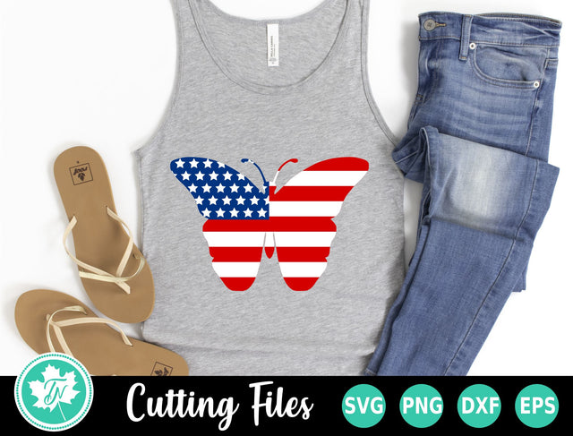4th of July SVG | America SVG | Butterfly SVG SVG TrueNorthImagesCA 