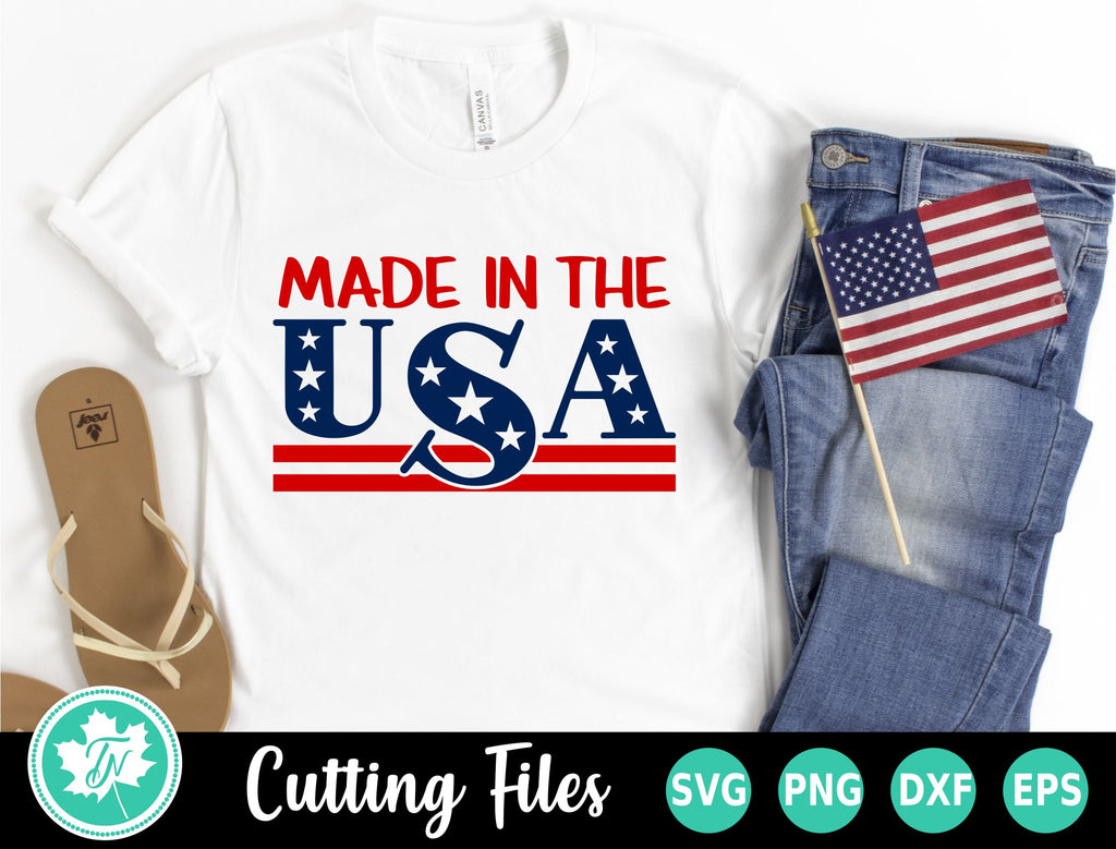 4th of July SVG | America SVG | Made in the USA - So Fontsy