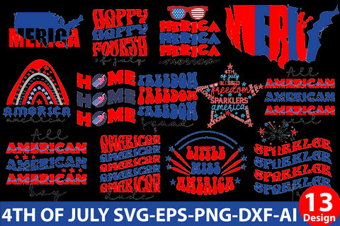 4th Of July Svg, America Svg, Patriotic Svg, Independence Day Svg, Red White Blue SVG BB Type Studios 